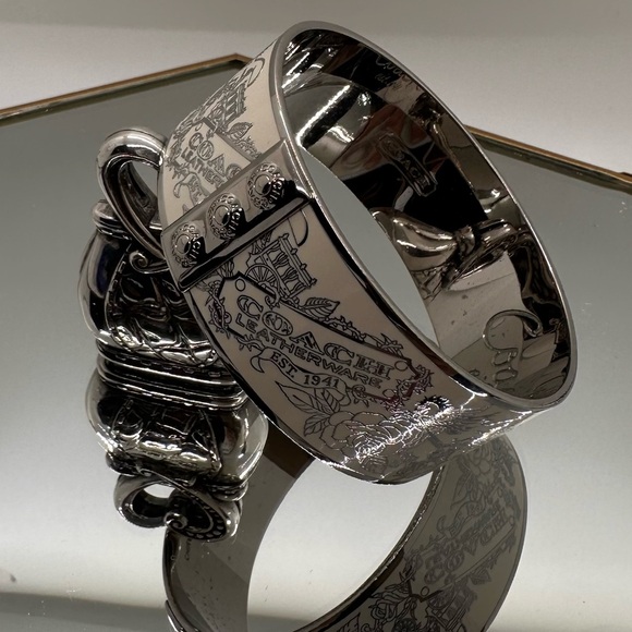 Coach Vintage Y2K Silver Women’s Cuff Bracelet - Picture 3 of 11